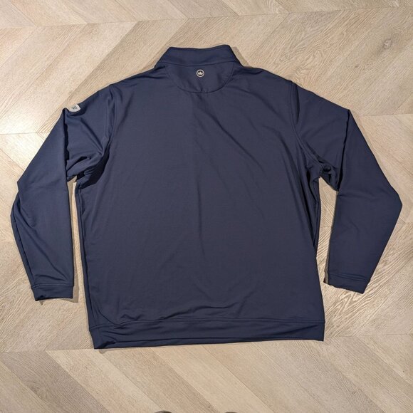 Peter Millar Crown Sport Performance Shirt Men's Size 3XL Navy Blue 1/4 Zip - Picture 8 of 11